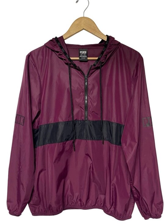 PINK Victoria's Secret Jackets & Blazers - PINK Victoria's Secret 2014 Maroon and Black Utility Anorak Women’s XS Small